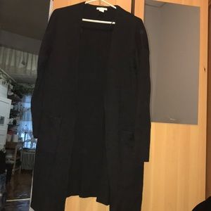 Long black cardigan